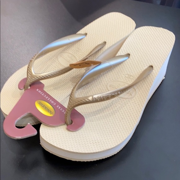 cream havaianas